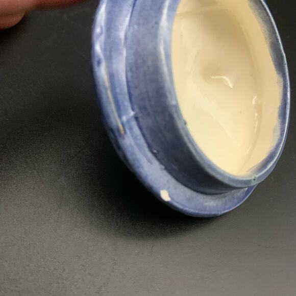 1970’s Sittre Ceramic Blue Jean Denim Lid Vintage (Replacement for Sugar bowl) - Picture 5 of 7